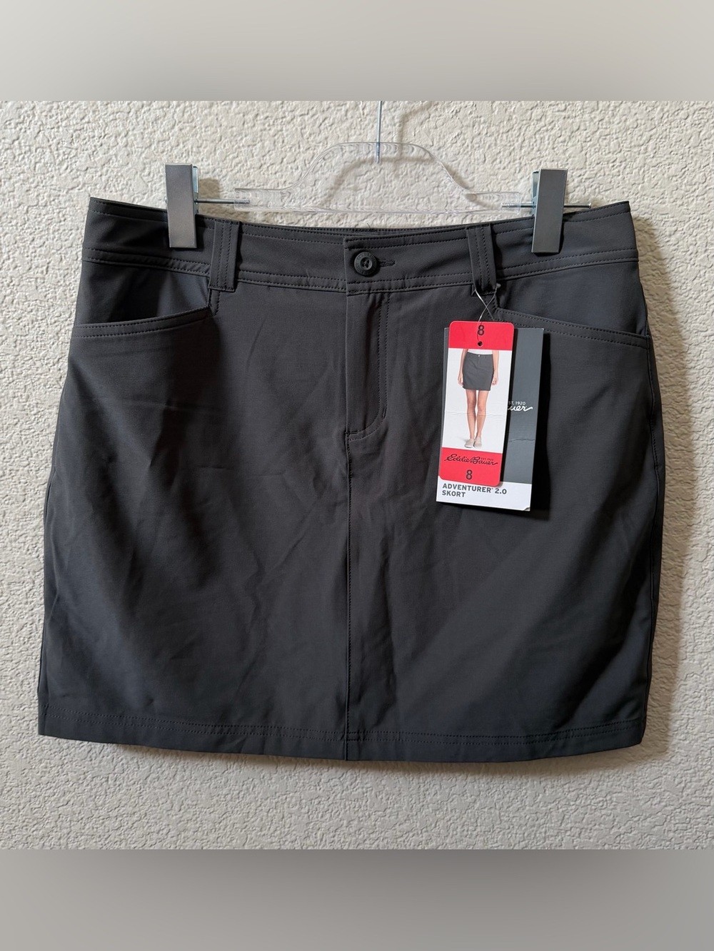 Eddie Bauer Women’s Size 8 Gray Adventurer 2.0 Skort UPF 50 Stretch